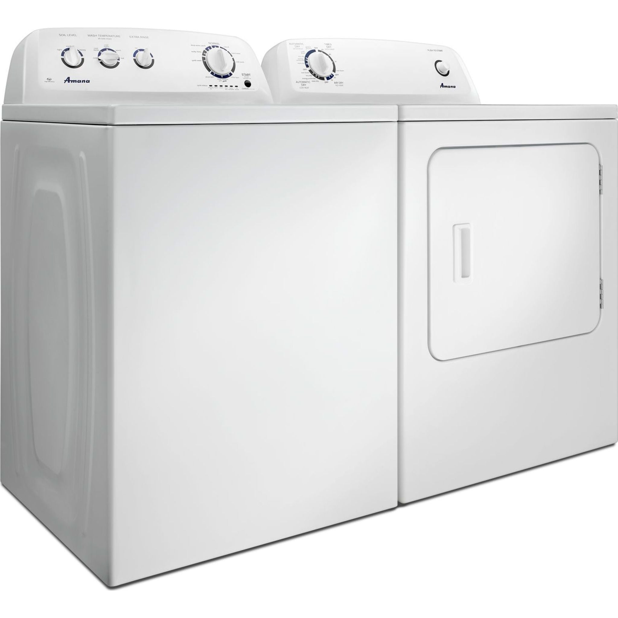 Amana NGD4655EW White Gas Dryer - High Efficiency, Large Capacity for Laundry Rooms & Homes