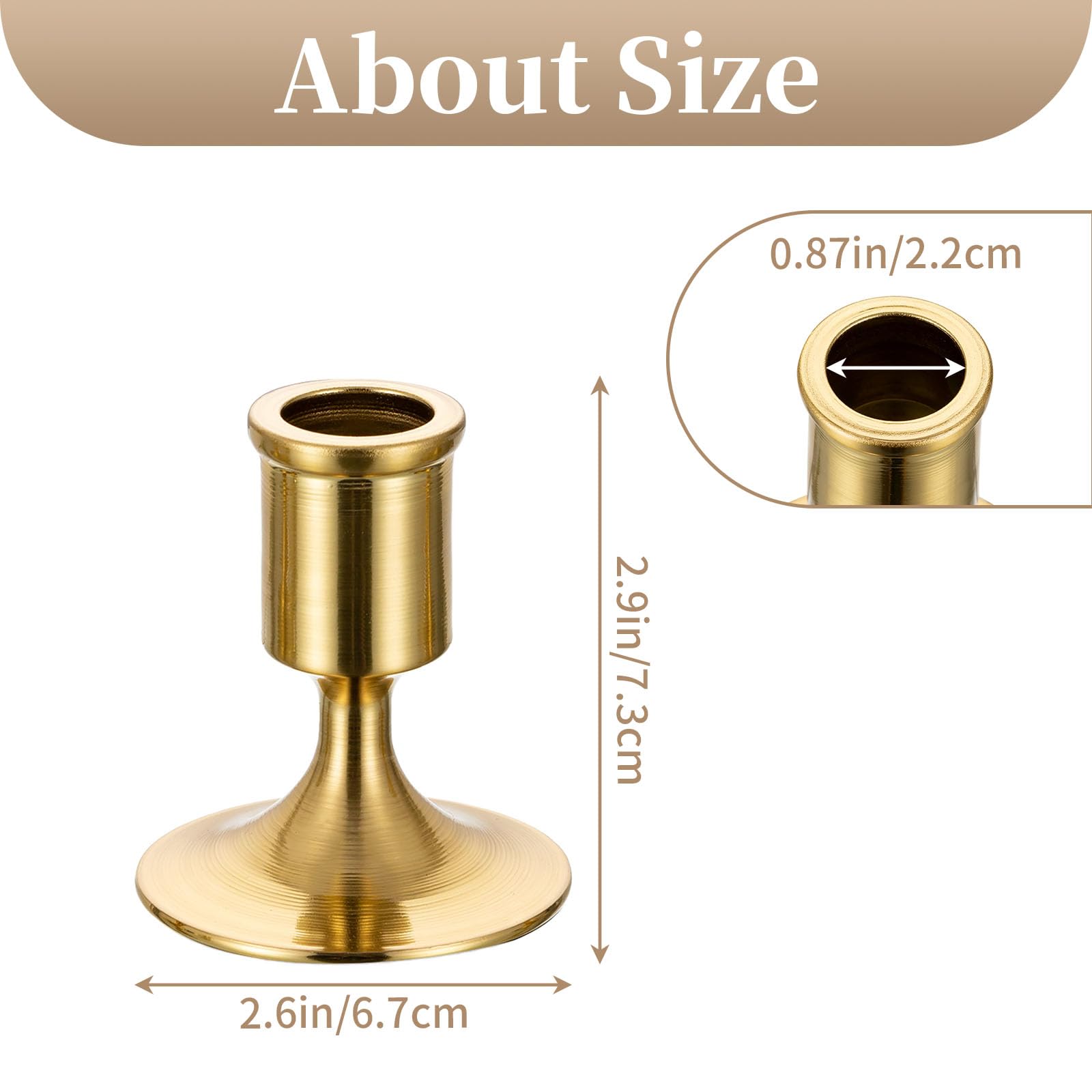 Elegant Gold Taper Candle Holders Set of 12 - Decorative Table Centerpiece for Wedding, Christmas, Bridal Shower & Dinner Party Decor - Perfect for Romantic Candlelight Dinners, Holiday Tablescapes & Special Event Decorations