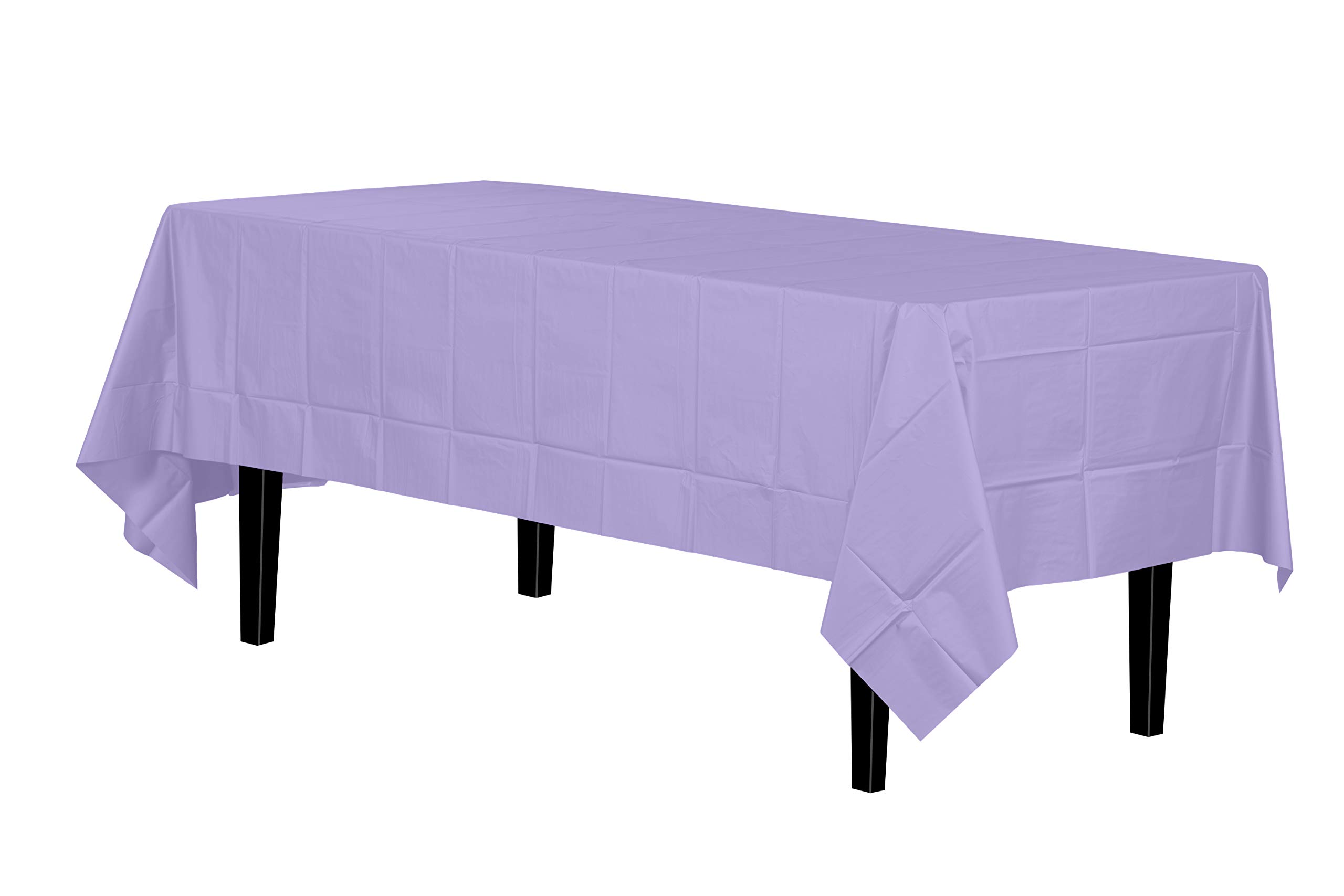Premium Lavender Plastic Table Cover - Waterproof & Wrinkle-Resistant for Parties, Weddings, and Outdoor Events