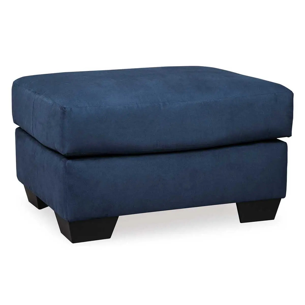 Blue Darcy Ottoman - Modern Storage Ottoman with Tufted Top for Living Room, Bedroom & Office - Perfect for Extra Seating & Stylish Home Decor