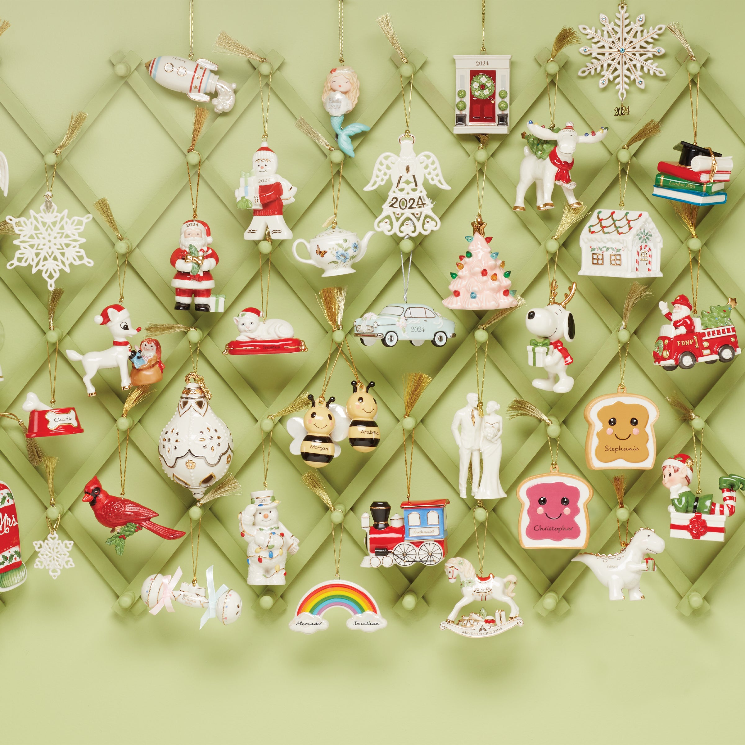 Santa in Fire Truck Christmas Ornament - Festive Holiday Decor for Tree, Gift, and Home Decoration