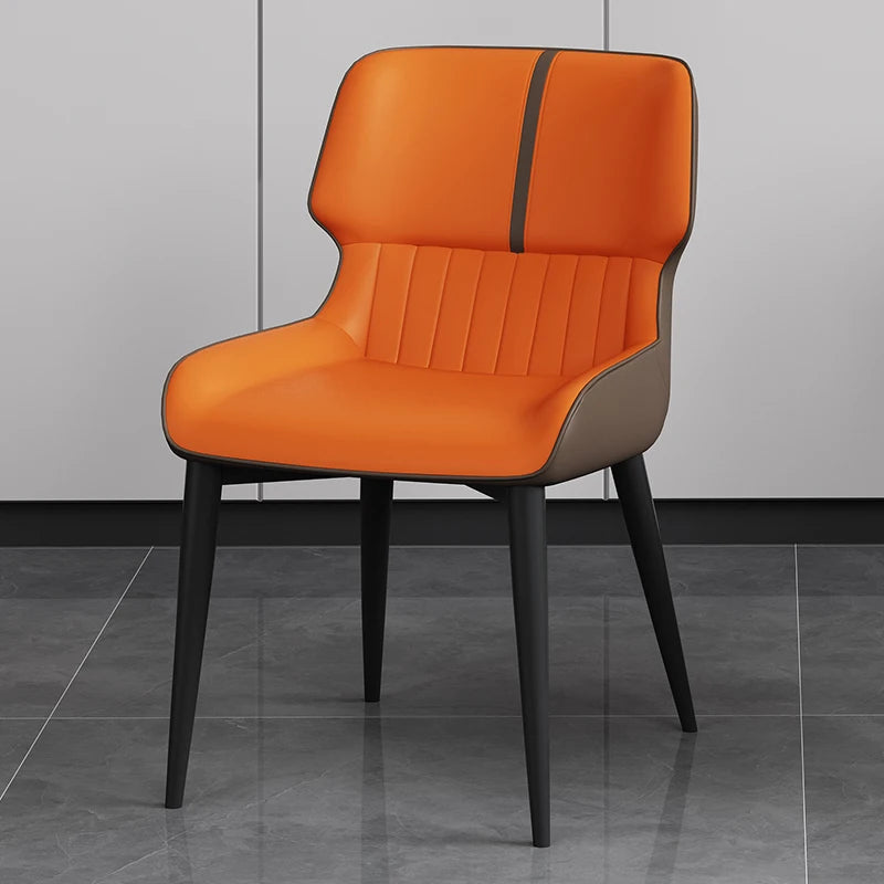 Premium Genuine Leather Dining Chair - Ergonomic Design for Ultimate Comfort - Perfect for Home, Restaurant & Office Use