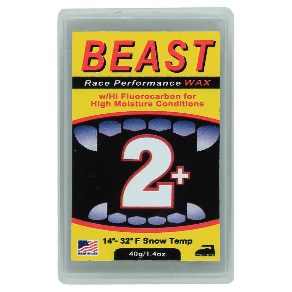BEAST 2 Fluoro Race Performance Ski Wax - High Speed Glide for Competitive Skiing & Snowboarding - Ideal for Alpine Racing, Cross-Country & Winter Sports