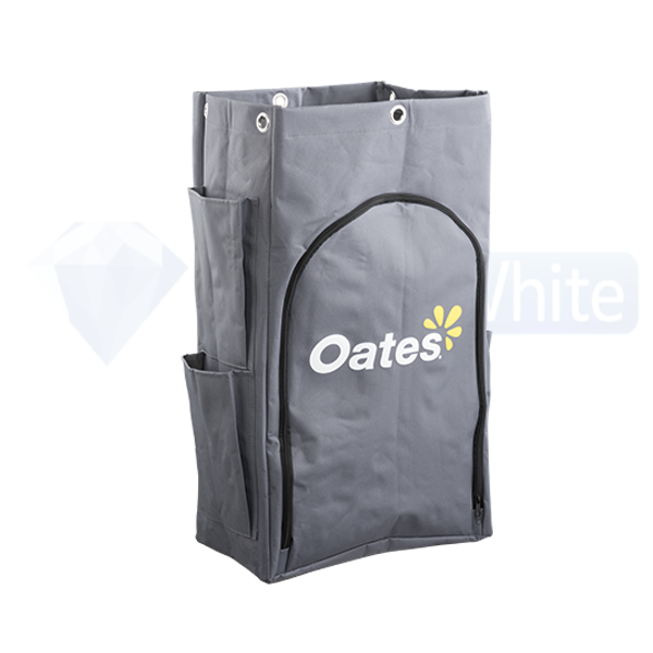 Oates Platinum Janitor Cart MKII - Heavy Duty Cleaning Cart with 3 Shelves & Utility Hooks for Commercial & Industrial Use - Perfect for Schools, Hospitals, and Office Cleaning