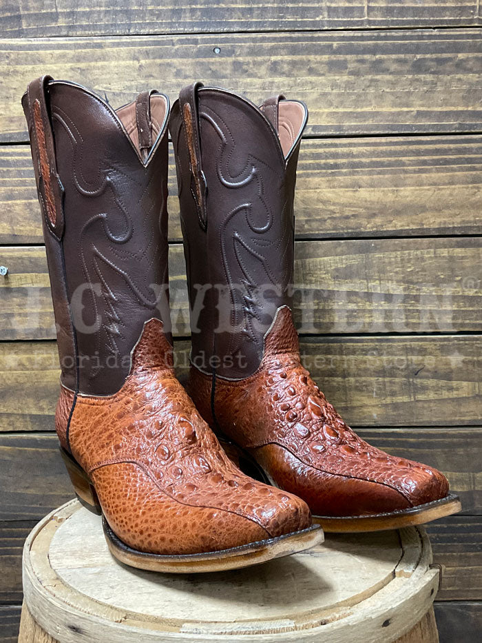 CGC2063 V4 Men's Snapping Turtle Tail Western Boots in Cognac - Stylish Cowboy Boots for Country Rodeo & Outdoor Adventures