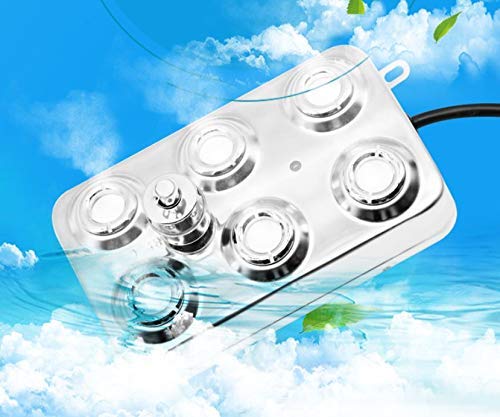 6-Head Ultrasonic Mist Maker Fogger Humidifier - Perfect for Water Fountains, Ponds, Rockeries, Fishtanks, Vases & Birdbaths | Creates Relaxing Atmosphere for Home, Office & Garden Decor