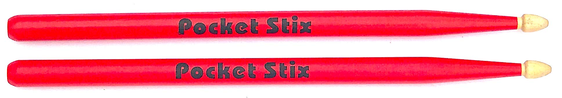 11 Inch Kids Drumsticks - Rockin' Red Wooden Drum Sticks for Young Musicians | Perfect for Beginners, Practice, and Rock Band Performances