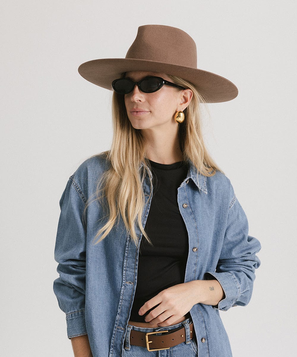 Stylish Wesley Wide Brim Fedora Hat for Men & Women - Fashionable Sun Hat for Outdoor Activities, Beach, and Summer Vacations