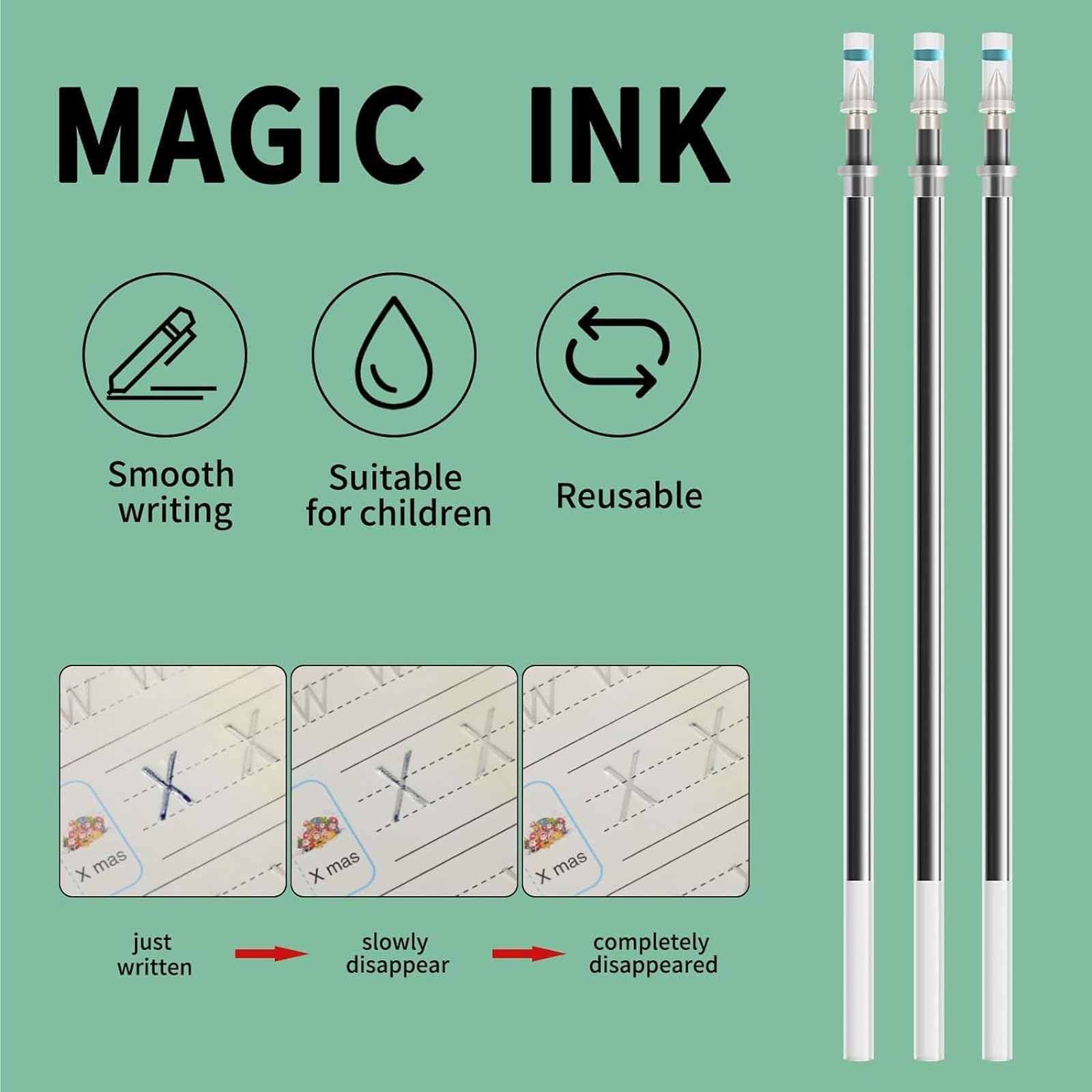 Yekidos Magic Copybook for Kids - Learn to Write & Handwriting Practice for Ages 2-8 | Preschool & Kindergarten School Supplies