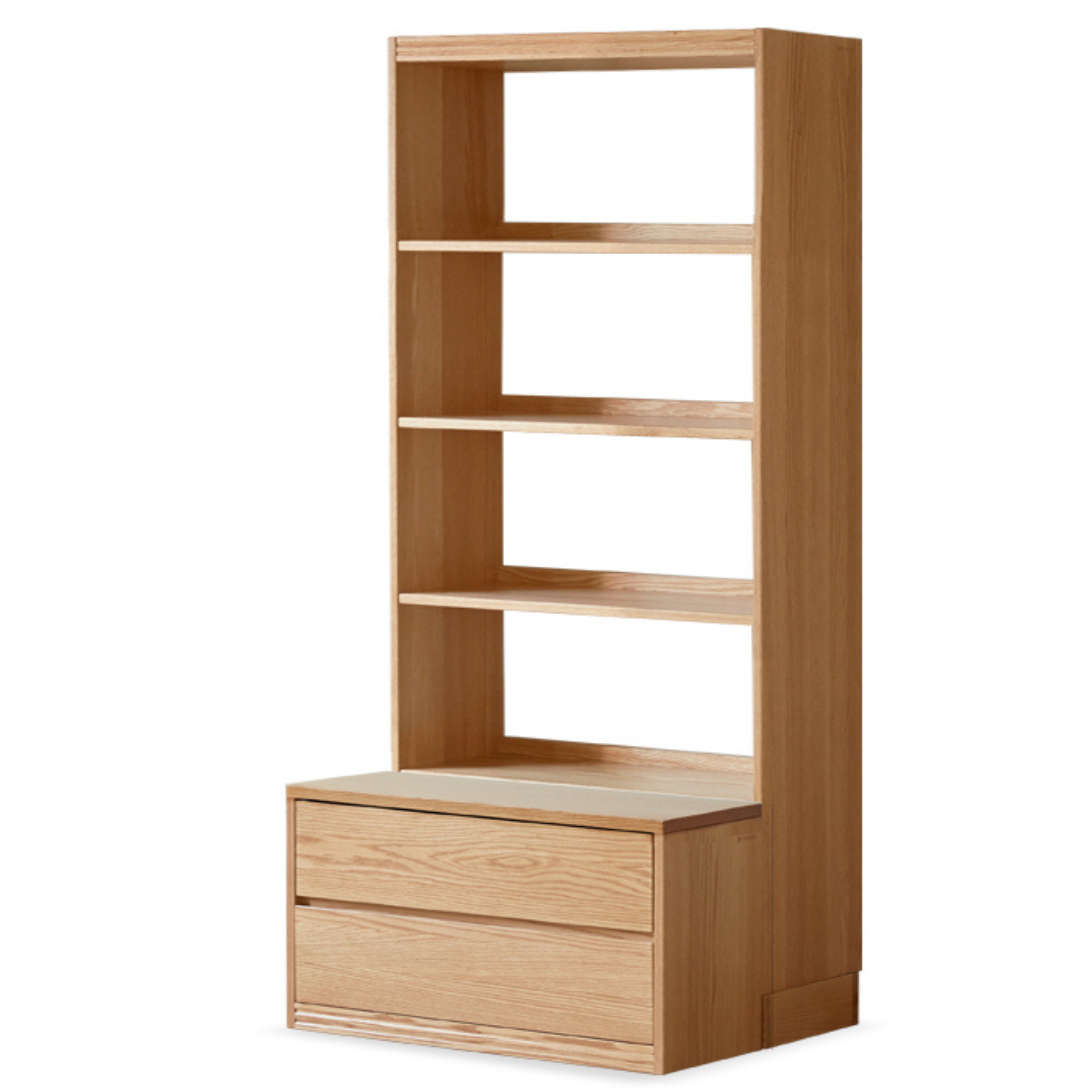 27.6x24.4x72.8 inch / 70x62x185 сm / Natural Wood Color / five-layer bookcase deep model