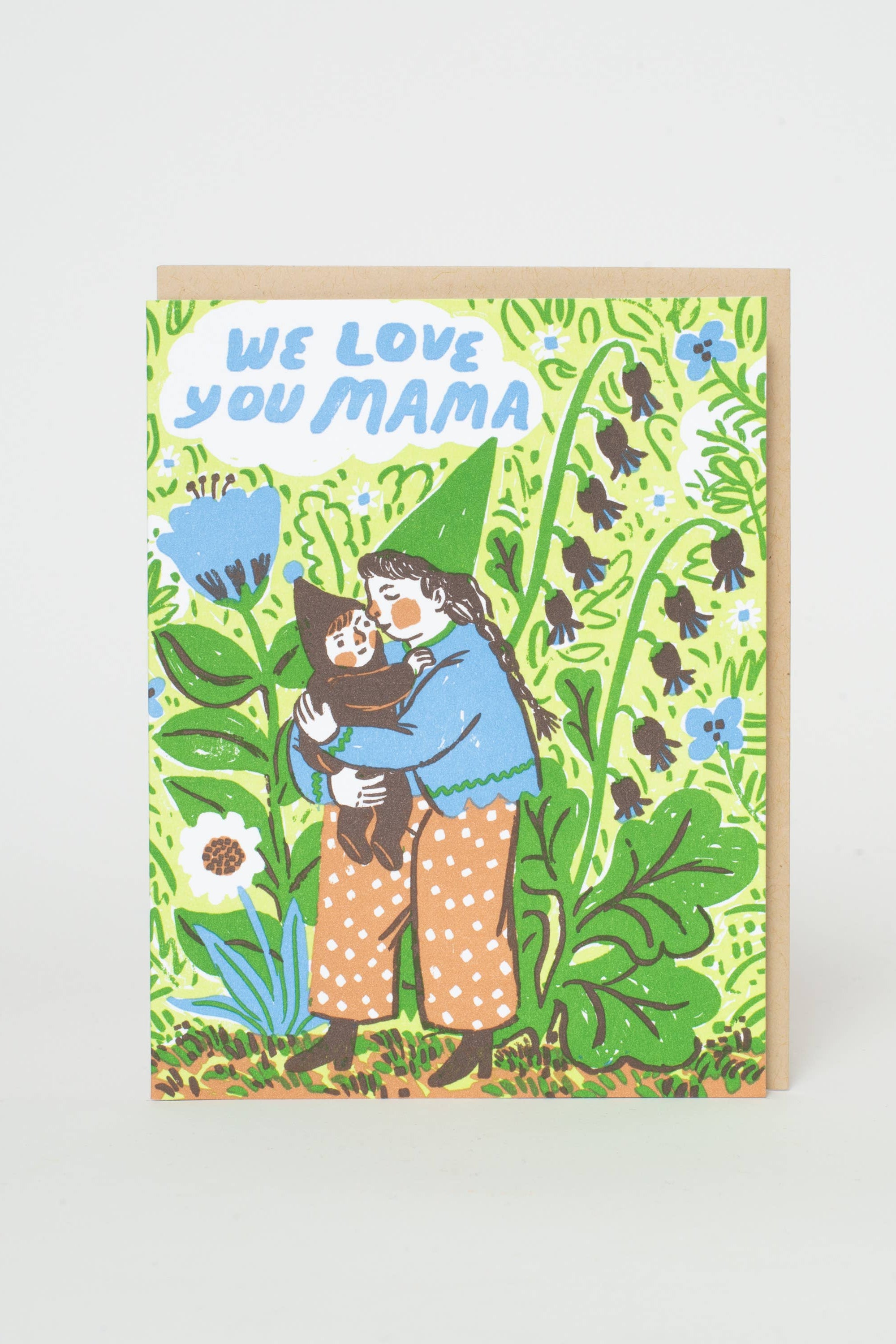 Gnome Mama Love Card - Heartwarming Greeting Card for Mother's Day, Birthday & Special Occasions - Perfect for Gifts, Home Decor & Scrapbooking