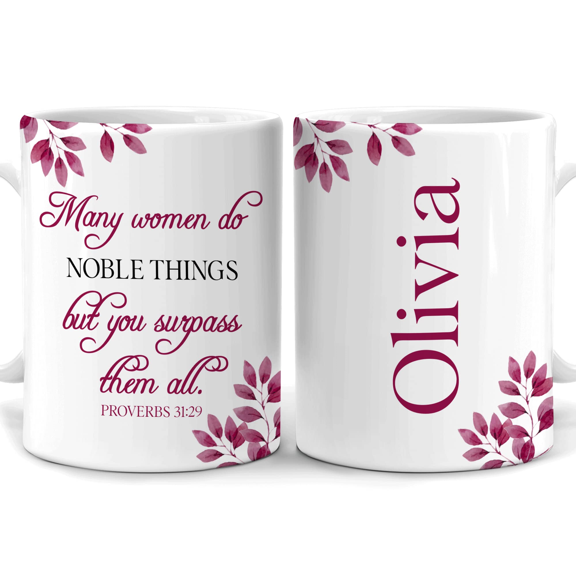 HYTURTLE 11oz White Ceramic Coffee Tea Mug - Personalized Inspirational Gift for Women, Christian Believers, Family & Friends - Perfect for Birthday, Christmas, Holiday - Ideal for Home, Office, Church Use