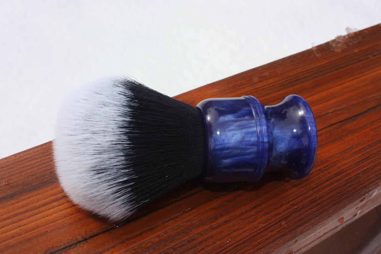 24mm Premium Tuxedo Shaving Brush with Blue Lagoon Handle - Perfect for Wet Shaving & Beard Care Gifts for Men
