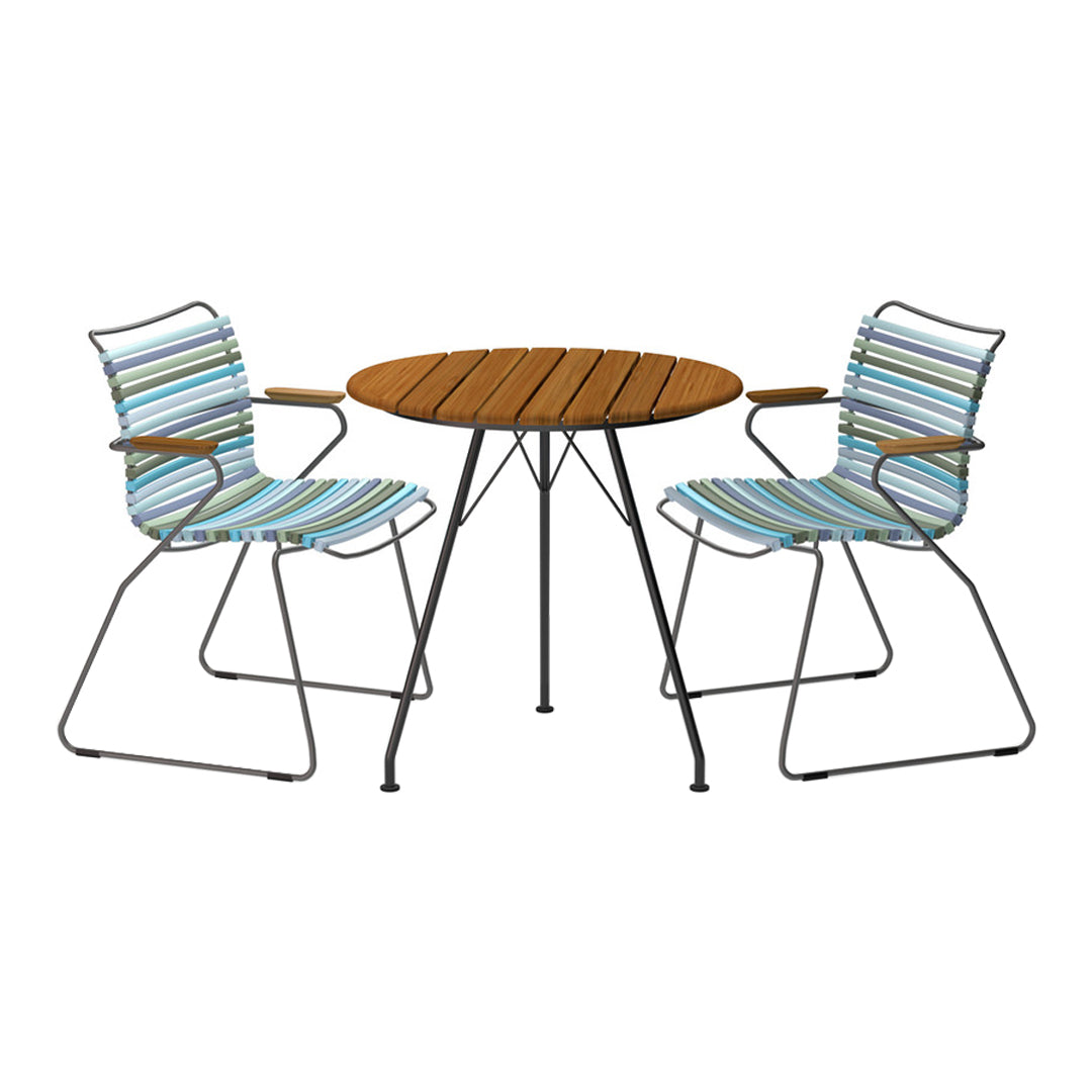 Click Outdoor Dining Chair with Armrests - Patio, Garden, Poolside & Backyard Seating - Weather-Resistant & Comfortable