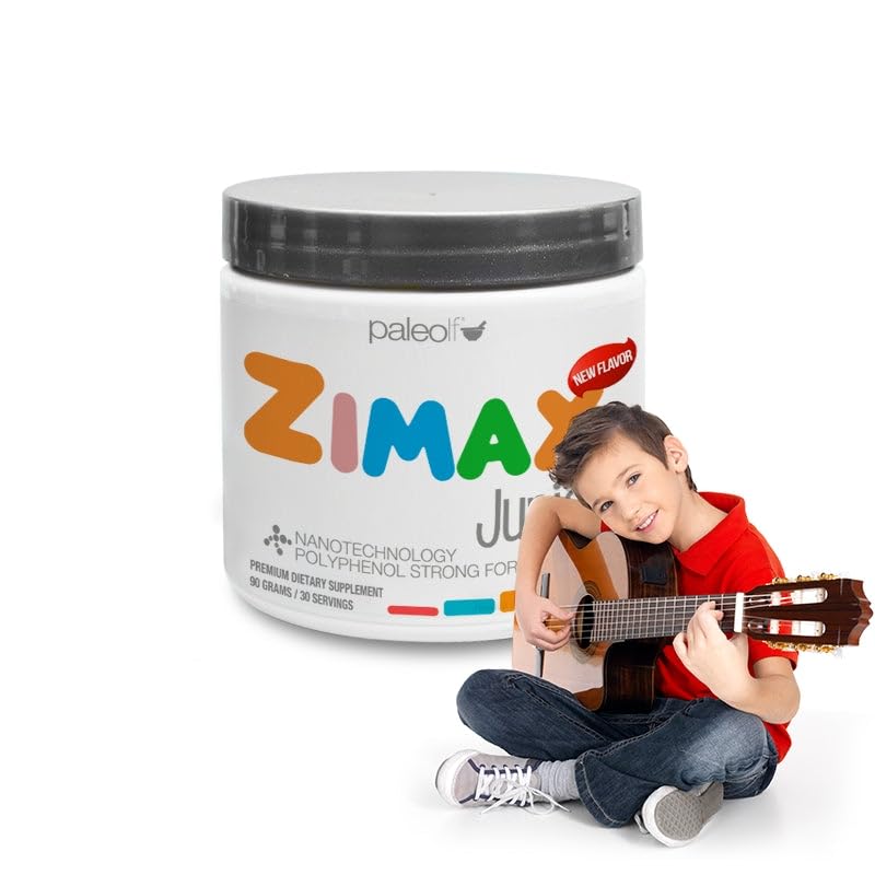 ZIMAX Kids Super Antioxidant Supplement for Children Ages 4-16 - 100% Natural with Vitamin C, D3, Magnesium, Curcumin & Ginger - Supports Immune System & Healthy Growth - Perfect for School, Sports & Daily Wellness