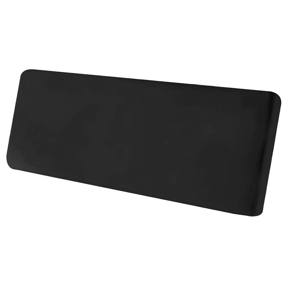 Soft Velvet Plush Stretch Cushion Cover - Elastic Bottom Sofa Slipcover for Loveseat & Couch (Medium, Black) | Furniture Protector for Living Room, Bedroom & Office Decor
