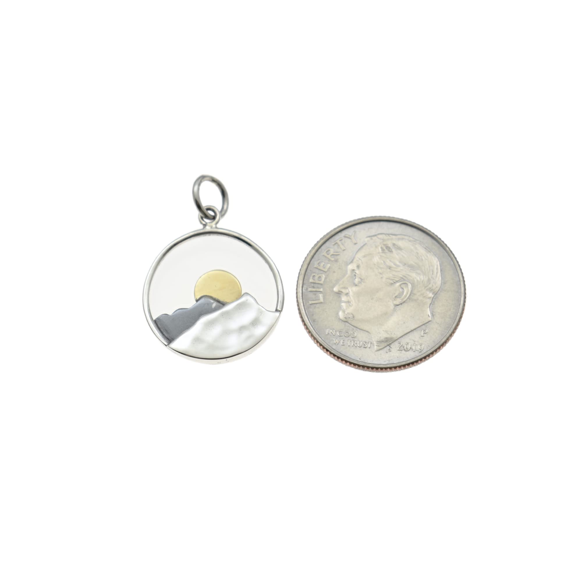 40th Birthday Necklace for Women - 925 Sterling Silver Sun Mountain Charm with 18