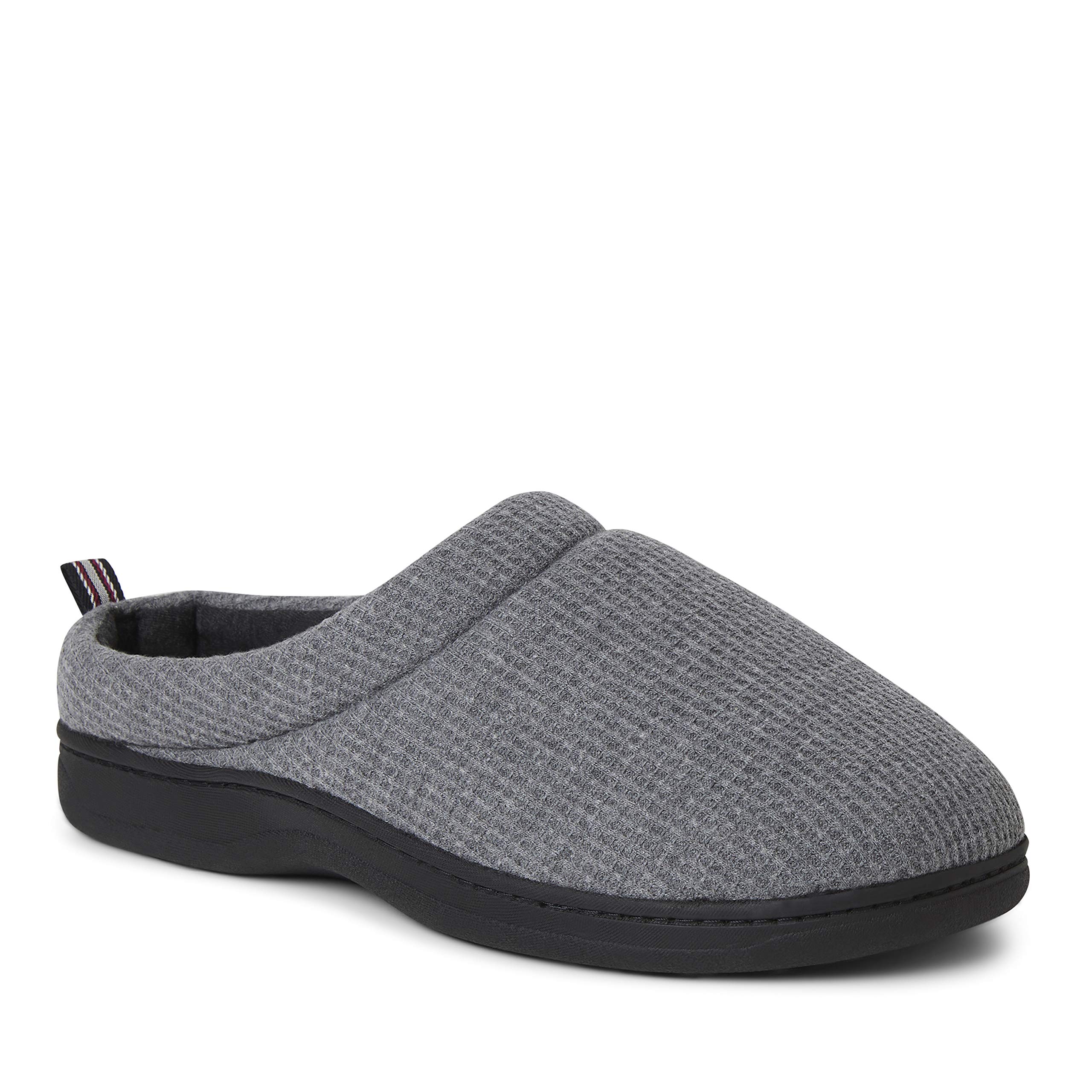 Dearfoams Women's Nathan Waffle Knit Clog Slippers - Soft Indoor/Outdoor House Shoes for Comfort & Support - Perfect for Home, Garden & Quick Errands