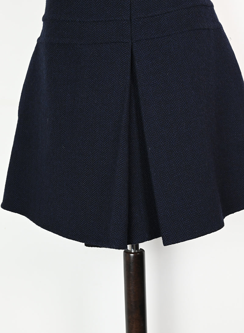 Dior Blue Wool Skirt Size 42 - Elegant & Stylish Women's Fashion for Office, Party & Special Occasions