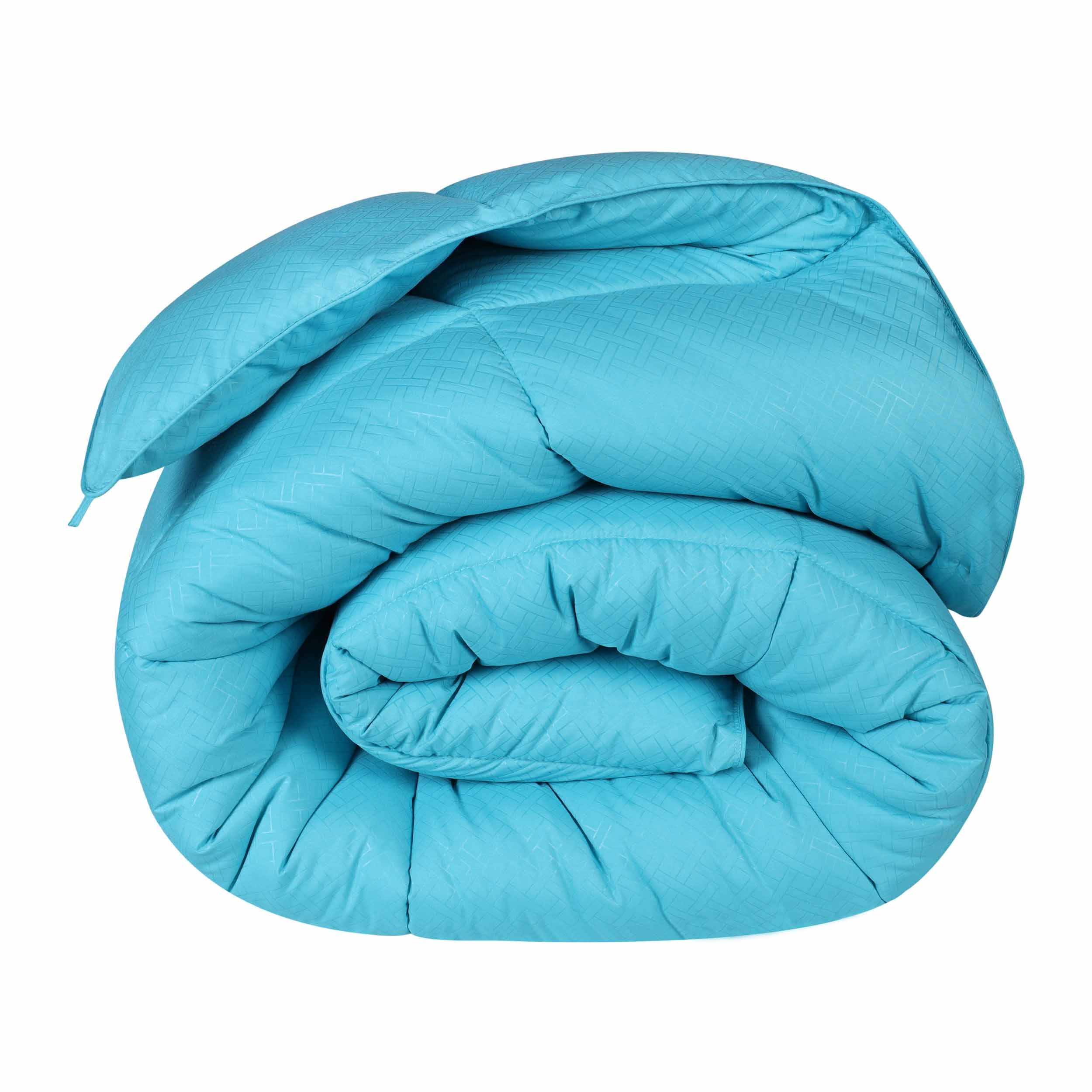 Luxury Basketweave Plush Down Alternative Comforter - Hypoallergenic & Breathable All-Season Bedding for Master Bedroom, Guest Room & Dorm