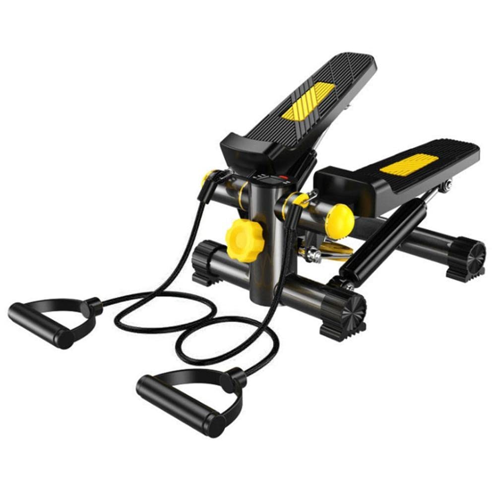 KEVCHE Mini Stepper - Portable Home Gym Equipment with Adjustable Resistance & LCD Display | Compact Stair Stepper Machine with Resistance Bands for Indoor Workouts, Cardio Training & Home Office Exercise