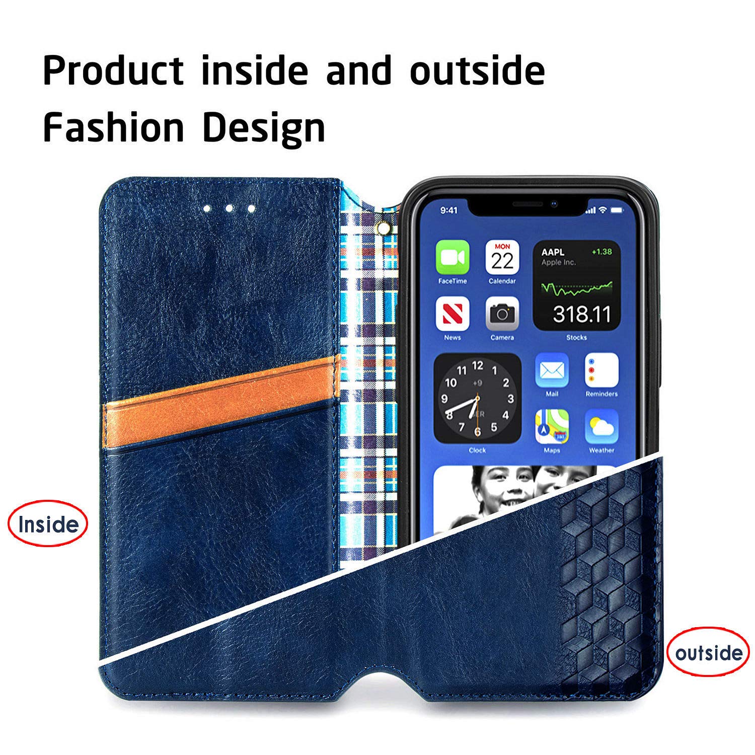 Shockproof Magnetic Leather Wallet Case for iPhone 13 Pro Max (6.7 Inch) - Business Flip Cover with Credit Card Holder & Kickstand | Perfect for Work, Travel and Daily Use (2021 5G Model)