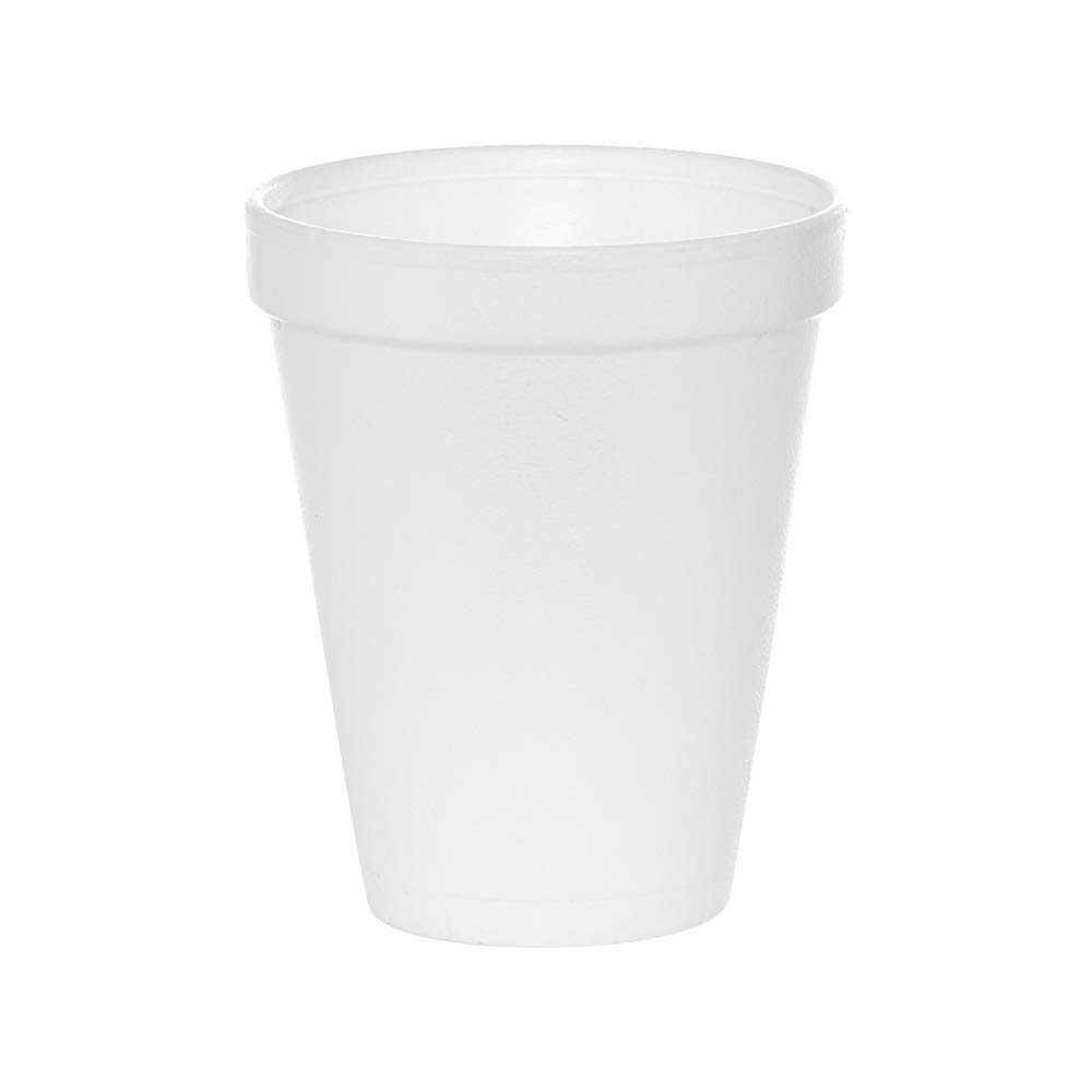 Tezzorio 10 oz White Foam Cups (1000 Pack) - Disposable Insulated Hot & Cold Drink Cups for Coffee, Tea, Parties, Picnics, and Office Use