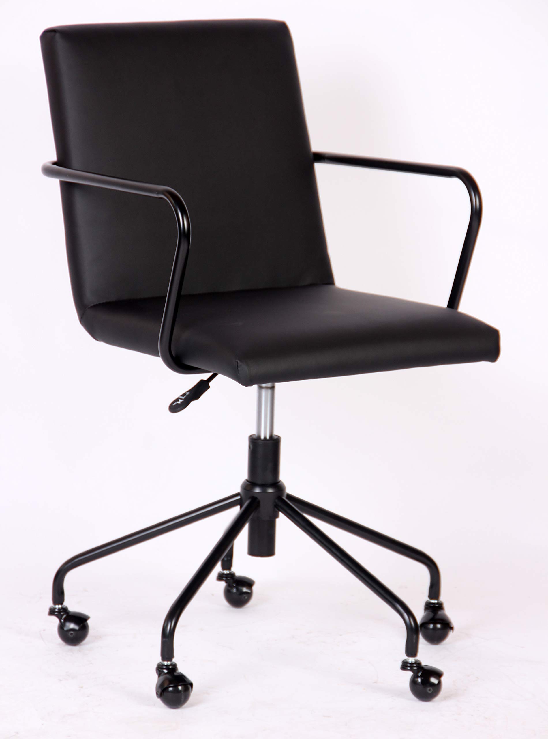 Black Logan Rolling Desk Chair - Ergonomic Office Chair for Work & Study