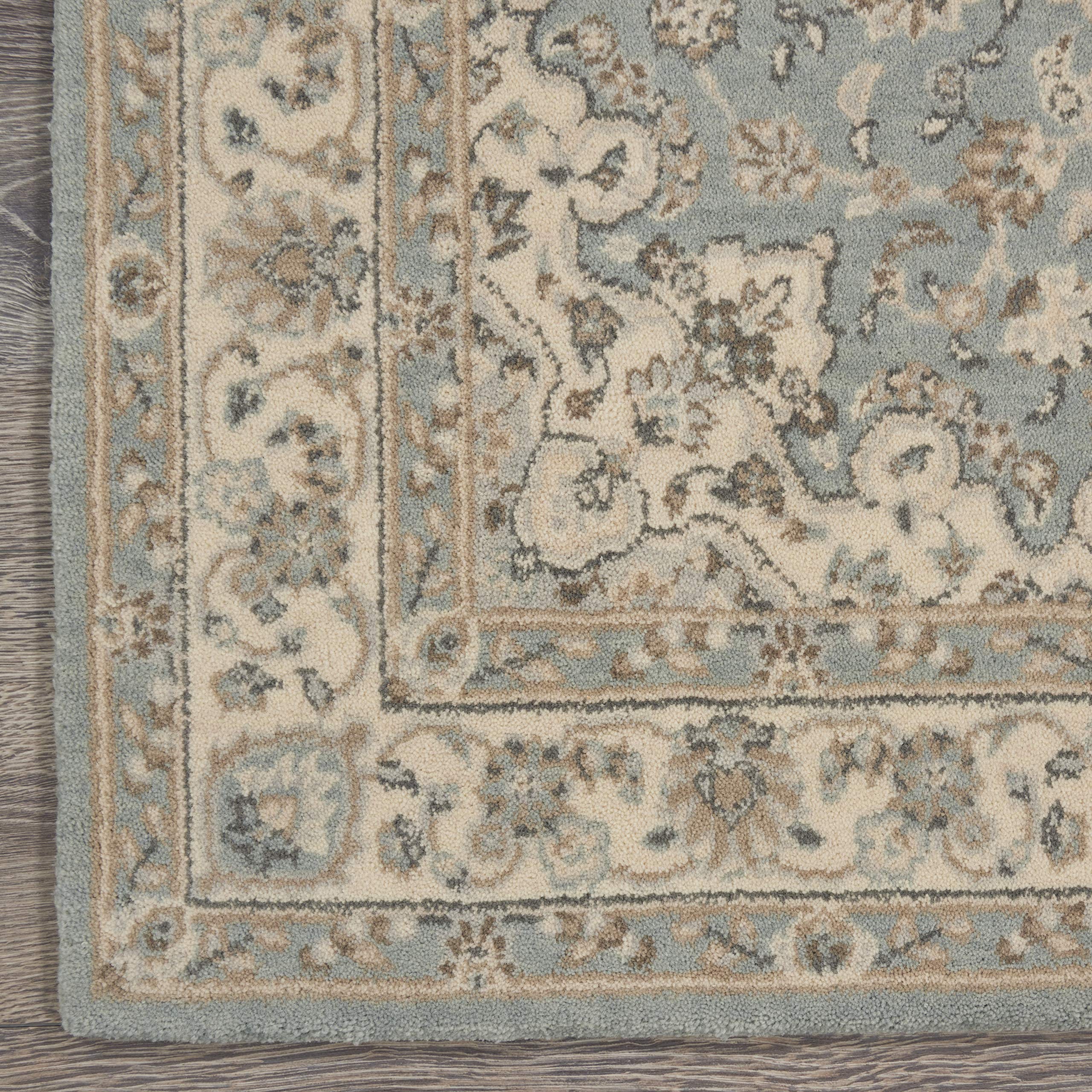 Nourison Living Treasures Floral Aqua/Ivory 2'6