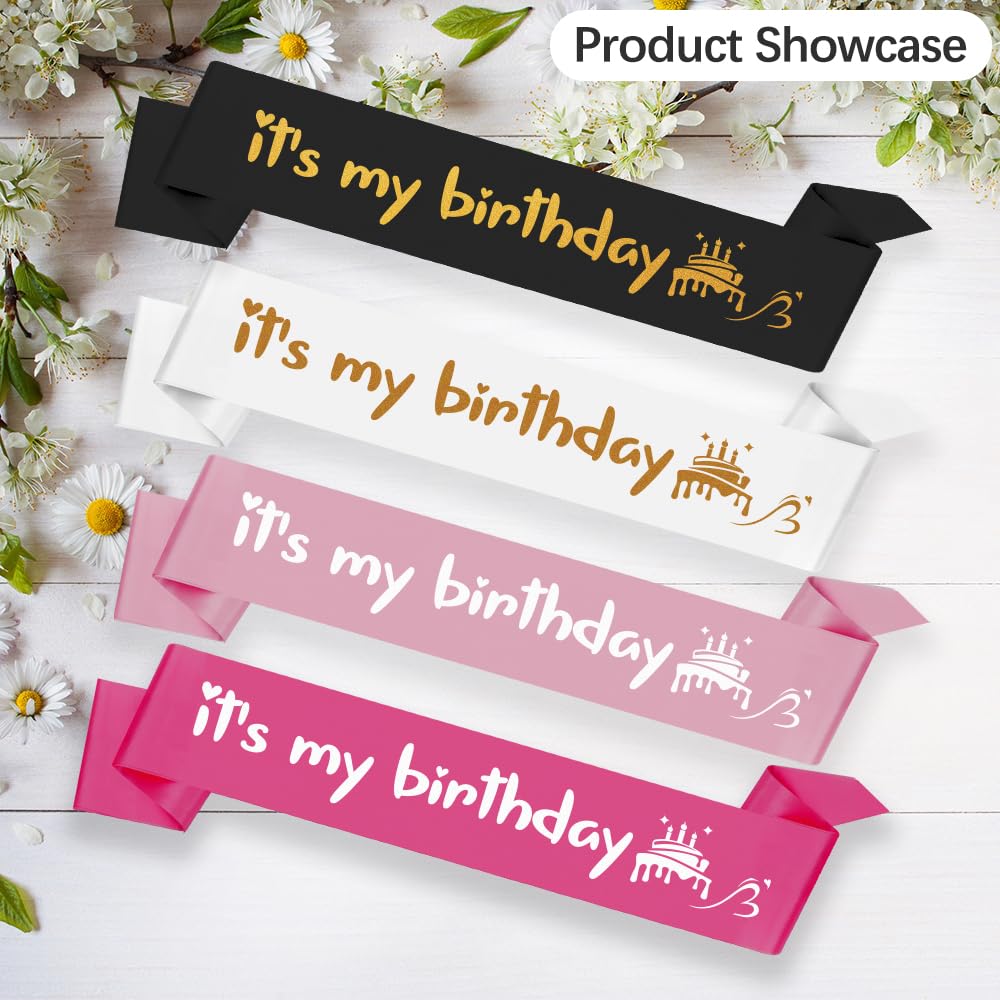Birthday Sash for Women & Men - Personalized Birthday Party Decorations & Gifts - Perfect for Birthday Celebrations, Bachelorette Parties & Special Events