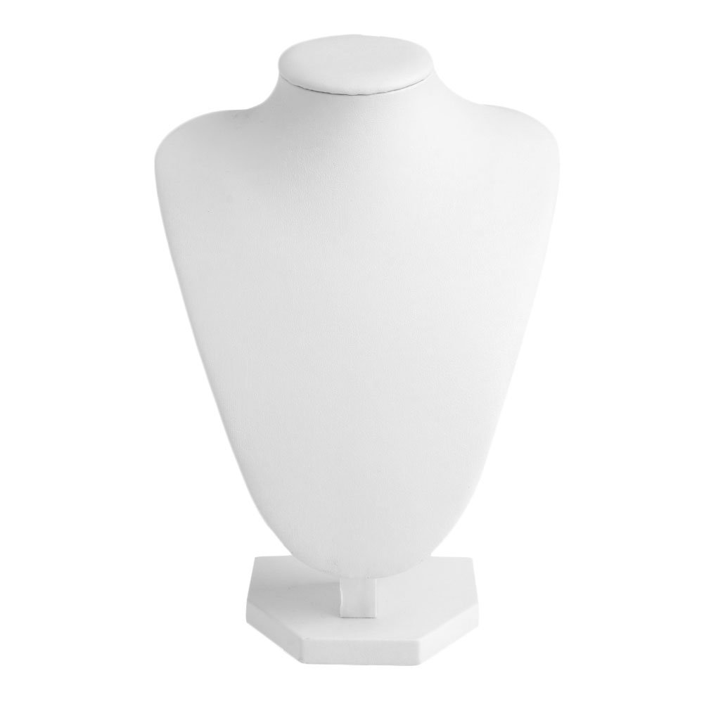 LuoSh Necklace Display Stand - Jewelry Pendant Holder with Faux Leather Mannequin Neck Bust for Showcase | Perfect for Jewelry Stores, Boutiques & Home Decor