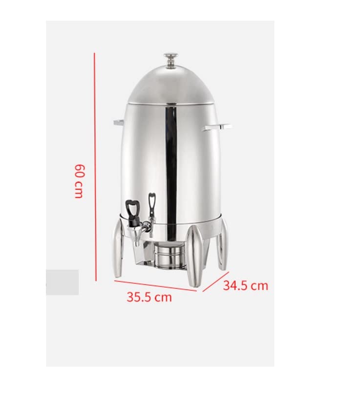 5 Gallon Stainless Steel Commercial Coffee Chafer Urn with Chrome Accents - Hot Beverage Dispenser with Lid for Catering, Buffets & Events - Keeps Coffee, Tea & Hot Chocolate Warm for Hours