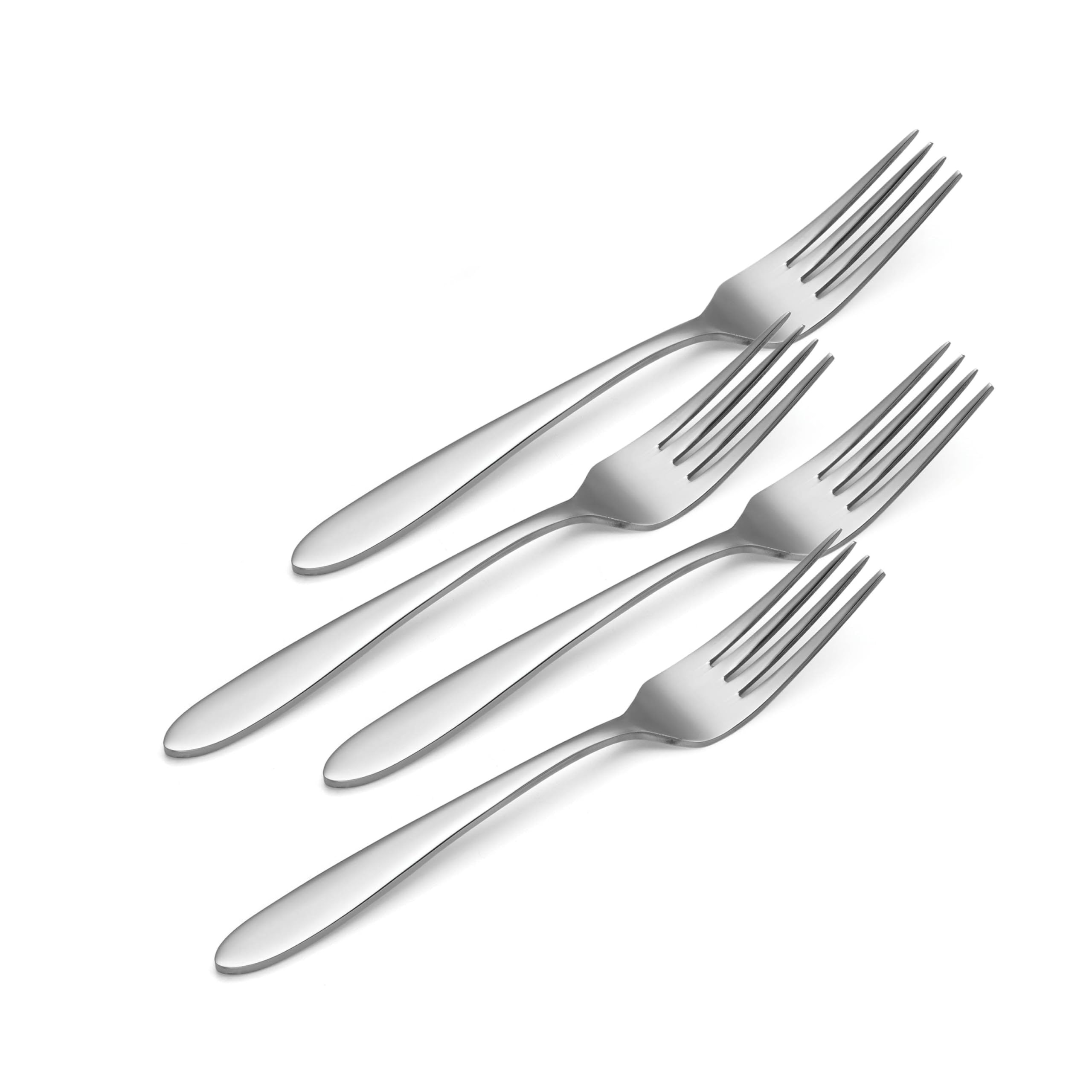 Oneida Mooncrest 4-Piece Dinner Fork Set - Premium Stainless Steel Silverware for Formal Dining, B336004A - Perfect for Holiday Dinners, Wedding Gifts & Fine Dining Experiences