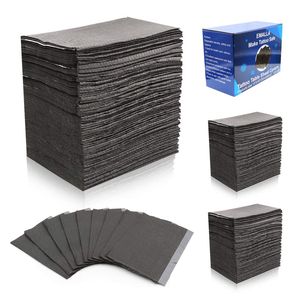 BoChang Disposable Dental Bibs 125Pcs - 3-Ply Waterproof Patient Bibs 13