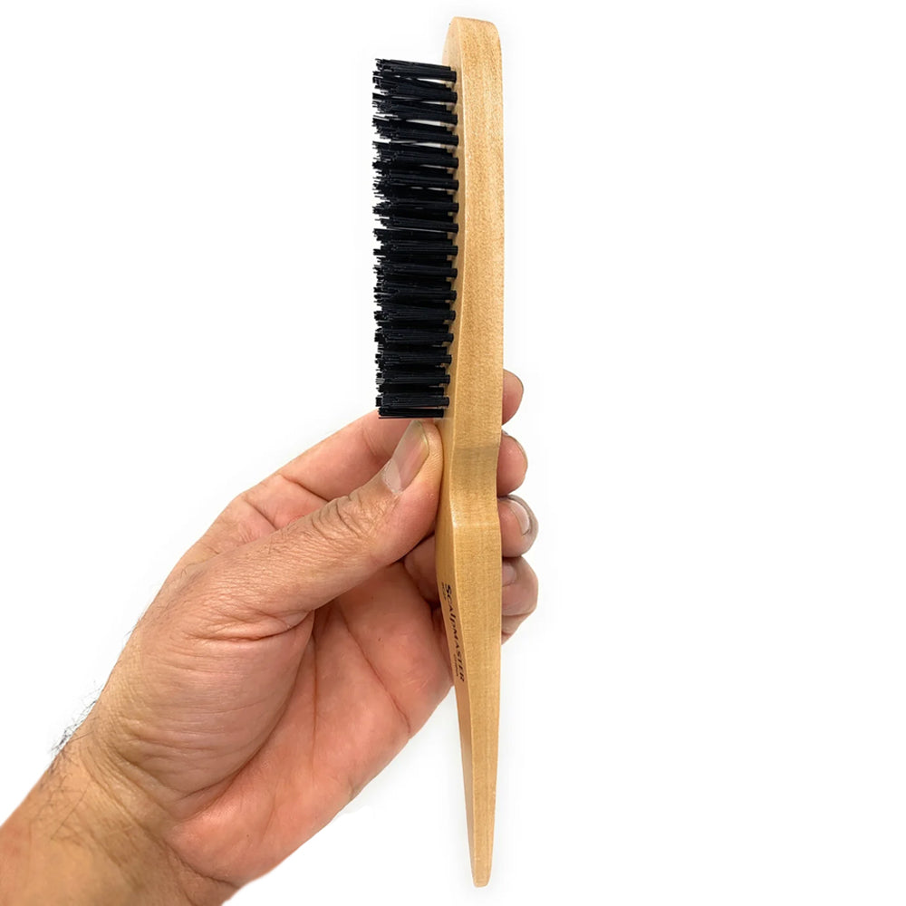 Scalpmaster Natural Wood Teasing Brush for Hair Styling - Volumizing & Texturizing Hair Brush (1 Count) - Perfect for Salon, Home Use & Travel