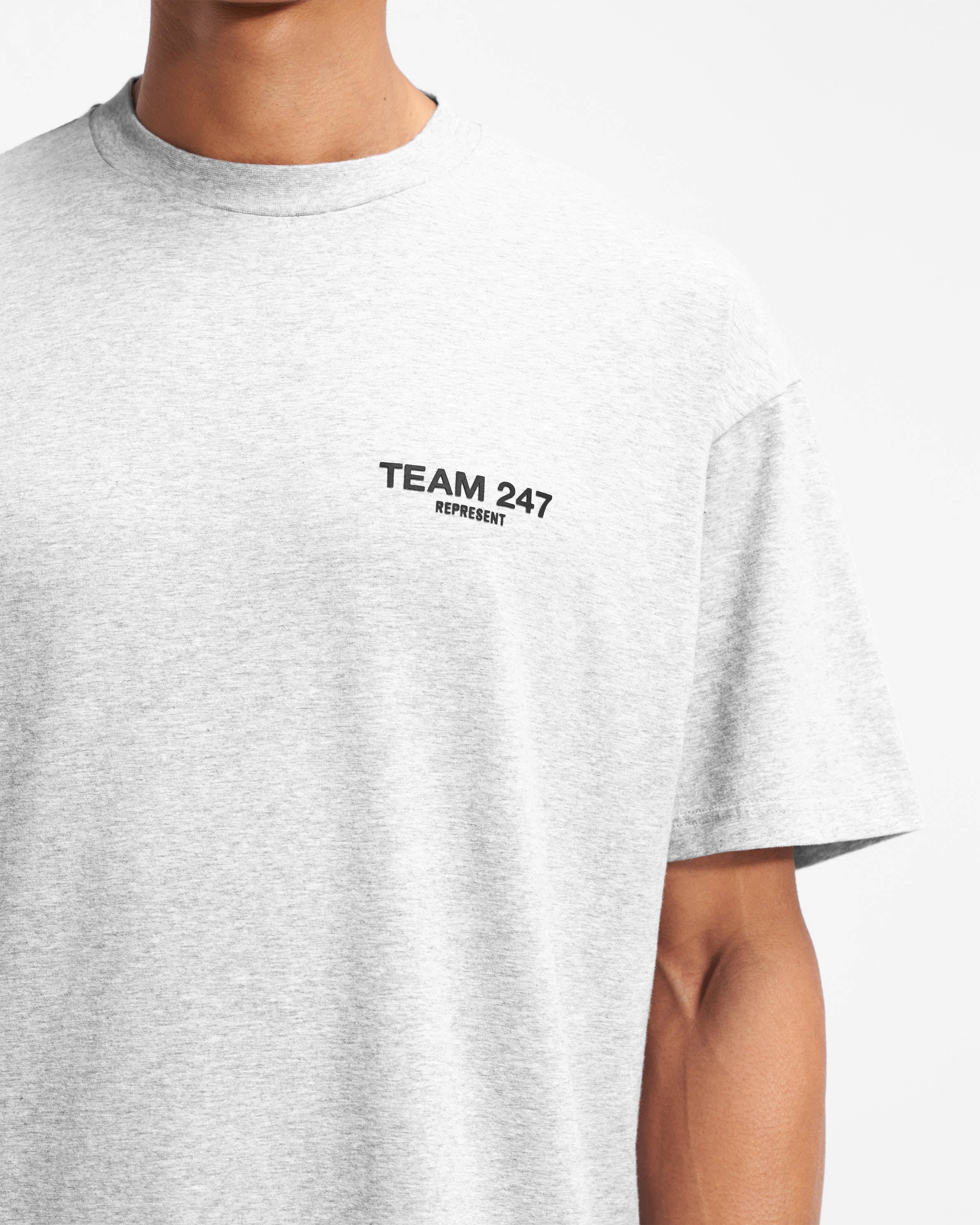 Team 247 Oversized T-Shirt for Men & Women - Soft Cotton Ash Grey Casual Tee - Perfect for Streetwear, Lounge & Everyday Comfort