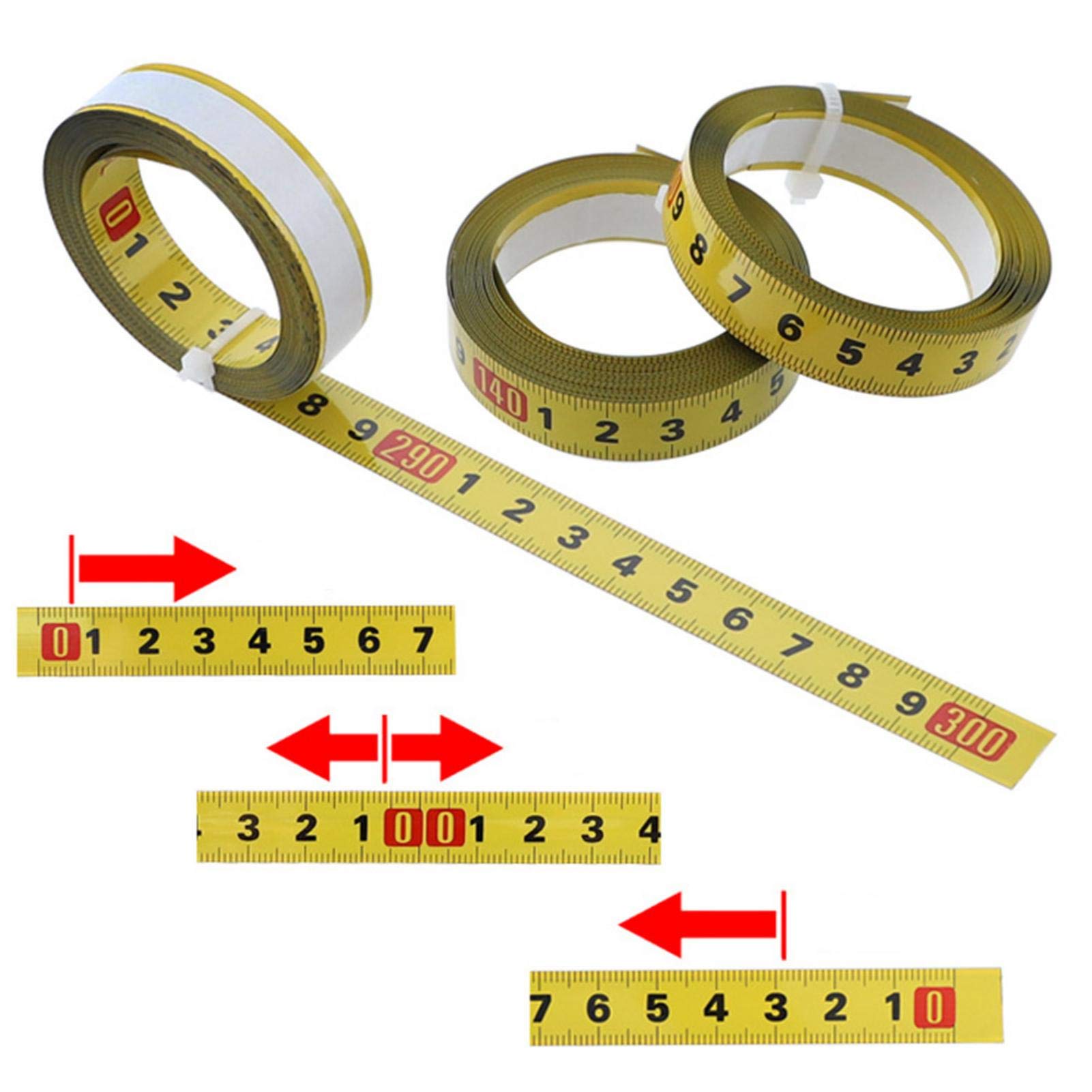 **Self-Adhesive Metric Measuring Tape 1-5M - Steel Ruler with Glue Backing for Carpenters, DIY & Home Improvement - Perfect for Woodworking, Construction & Craft Projects**