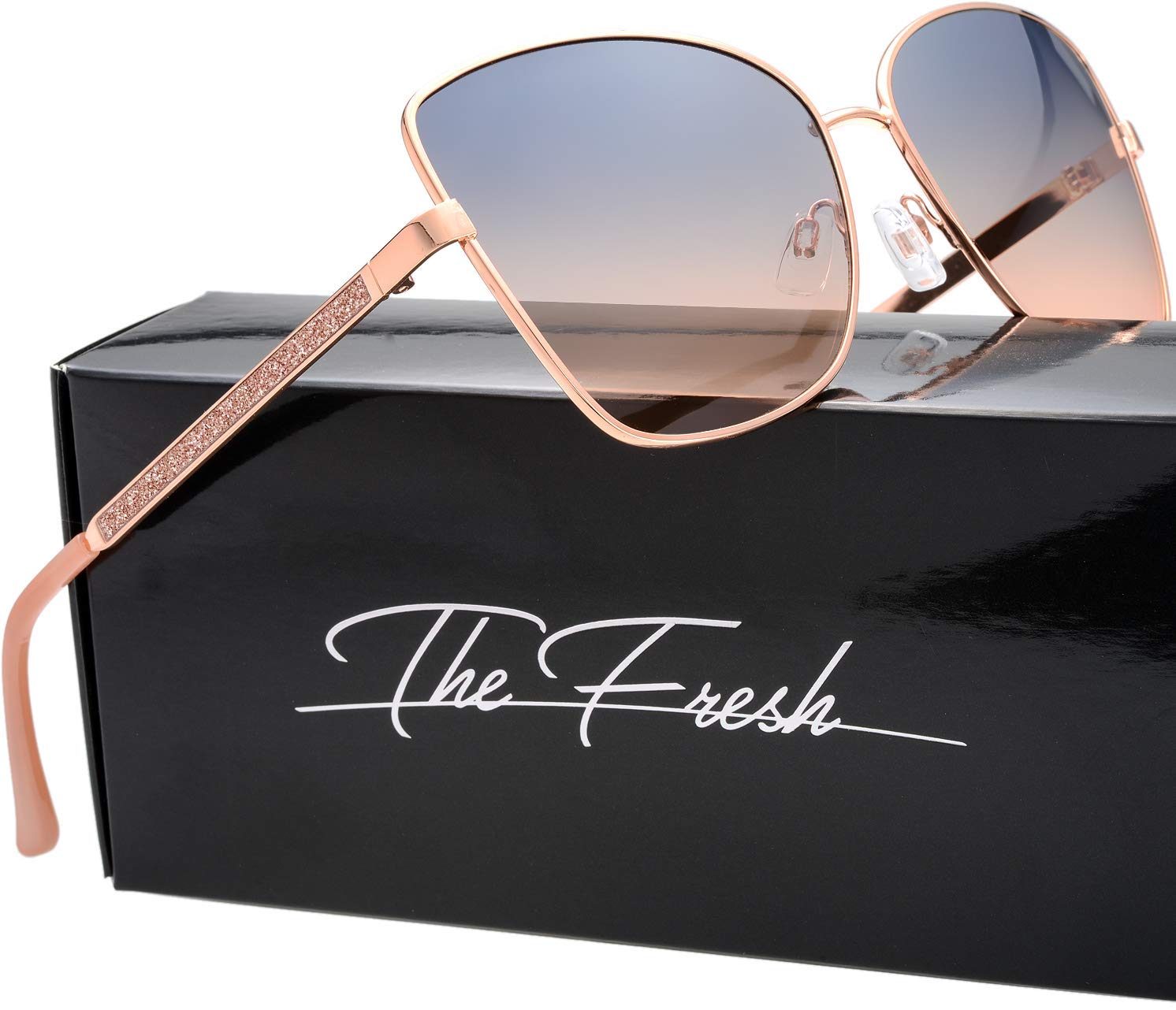Elegant Women's Classic Crystal Sunglasses - UV Protection Fashion Shades for Women - Perfect Gift Box for Birthday, Wedding & Outdoor Activities