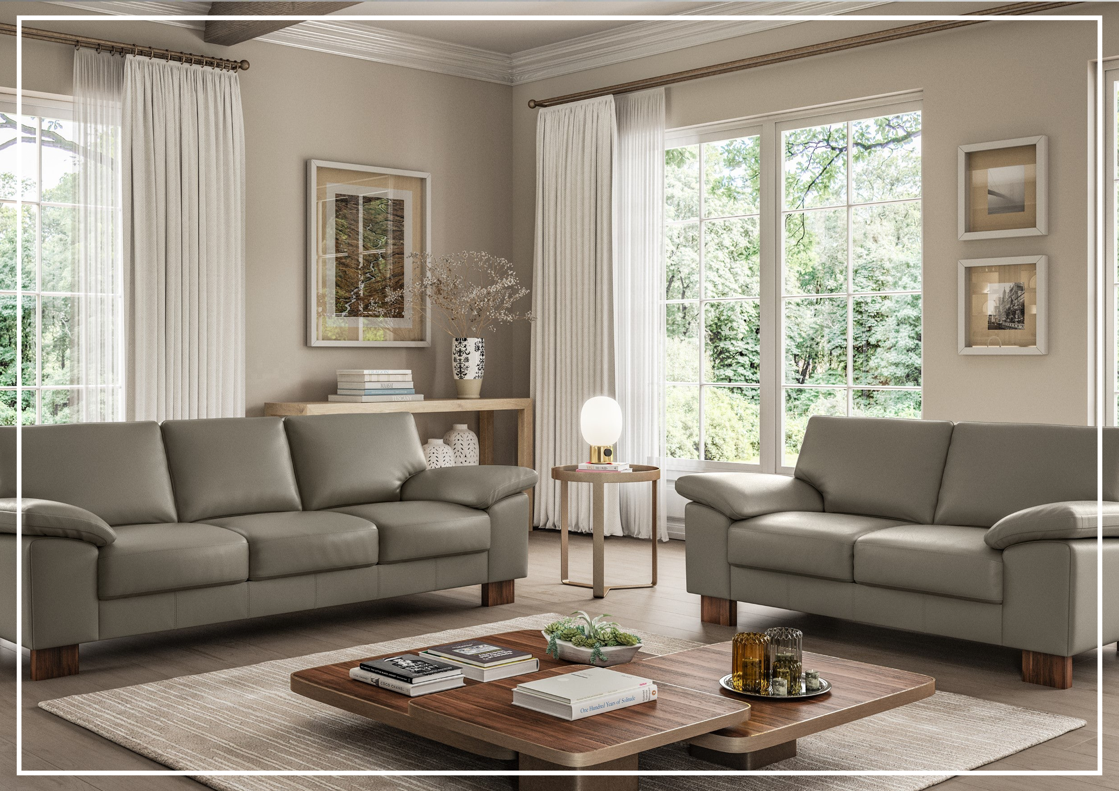 Premium Genuine Leather Poet Loveseat Sofa - Luxurious Two-Seater Couch for Living Room, Lounge & Reading Nook | Classic Design with Comfortable Cushions