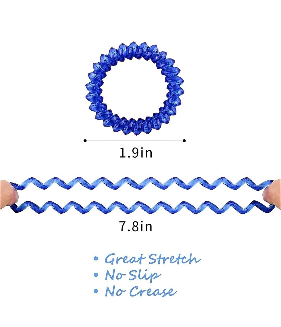 Aashirwad 12-Piece Spiral Stretch Ponytail Holders - Colorful Unbreakable Hair Ties for Women & Girls | Telephone Wire Hair Rings, Slinky Hair Elastics | Perfect for Workouts, School, and Everyday Hairstyles