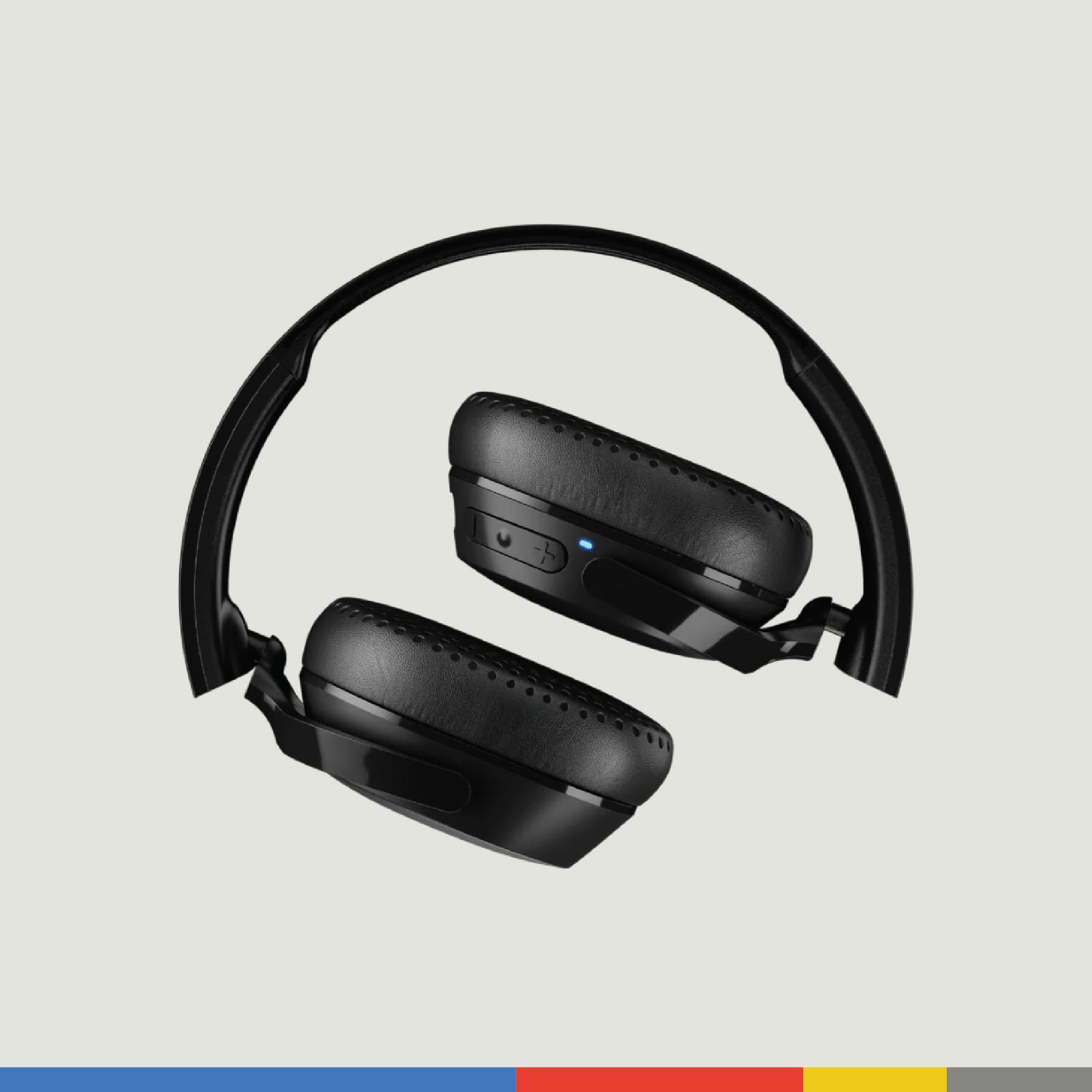 Skullcandy Riff 2 Wireless On-Ear Headphones with 34-Hour Battery, Built-in Mic - Compatible with iPhone, Android & Bluetooth Devices (Black) - Perfect for Gym, Travel & Daily Commute