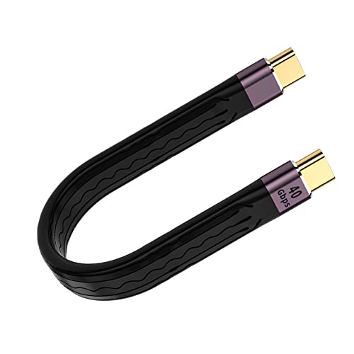 APEXSUN 12cm USB C to USB C Cable - 100W PD Fast Charging, Thunderbolt 4/3 & USB4 Compatible, 40Gbps Data Transfer, 8K Video - Perfect for MacBook, iPhone, Power Bank, External SSD, eGPU & Docking Stations | Home, Office & Travel Essential