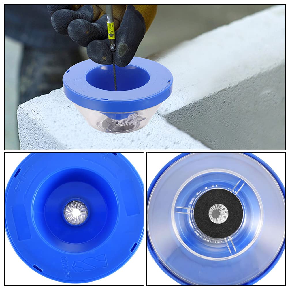 DOITOOL Electric Drill Dust Collector Cover - Wall Drill Dust Collector Accessory for Drywall, Concrete & Wood (Blue) | Perfect for Home Renovation, DIY Projects & Professional Construction Work