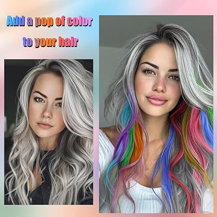 Vibrant Dark Green Hair Streak Extensions for Women & Girls - Clip-in Colored Hair Highlights (Set of 2) | Perfect for Parties, Cosplay & Everyday Styling