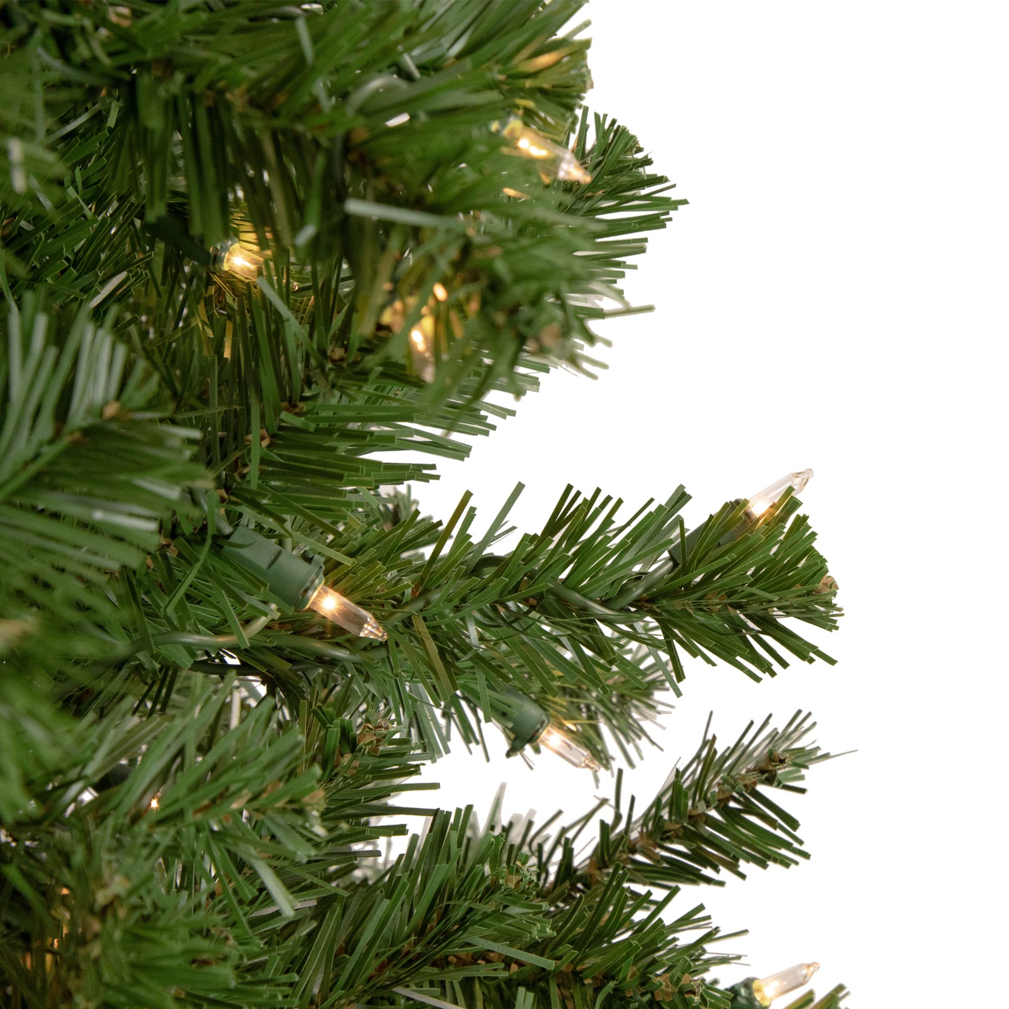 Northlight 7.5' Pre-Lit Hazelton Spruce Pencil Artificial Christmas Tree with Clear Lights - Perfect for Small Spaces & Holiday Home Decor