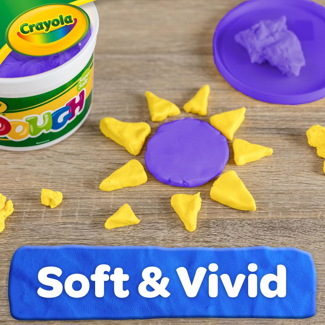 Crayola Purple Modeling Dough (3lb) - Non-Toxic Bulk Play Clay for Kids Ages 3+, Resealable Tub, Perfect for Arts & Crafts, Sensory Play & Classroom Activities