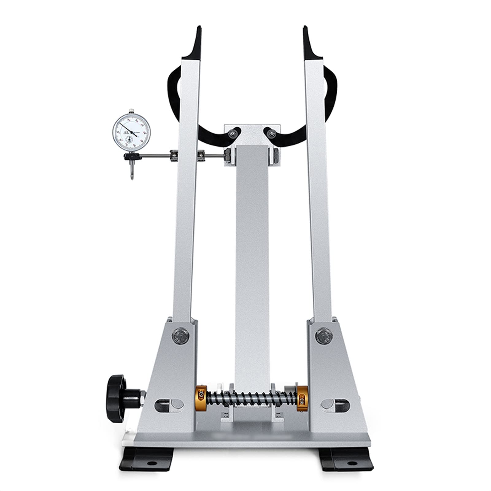 Professional Bike Repair Stand with Dial Indicator Gauge - Adjustable Bicycle Wheel Truing Stand for MTB, Road & BMX Bikes - Perfect for Home Mechanics & Bike Shops - Essential Tool for Wheel Alignment, Tire Adjustment & Rim Maintenance