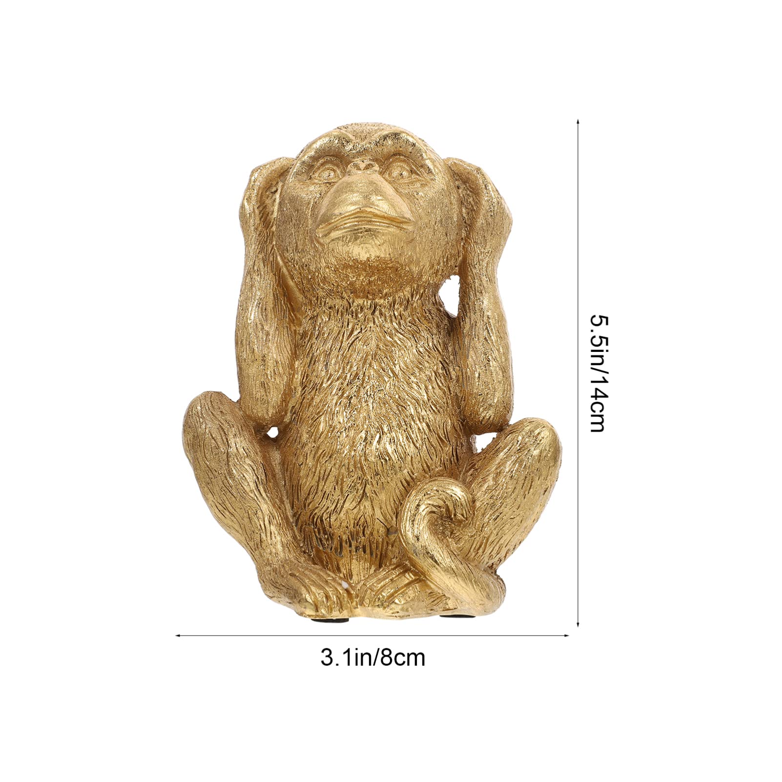 Yardwe 3 Wise Monkeys Statue - Resin See No Evil Hear No Evil Speak No Evil Figurine - Home Office Desk Decor Sculpture - Perfect for Zen Decor, Meditation Spaces & Gift Giving