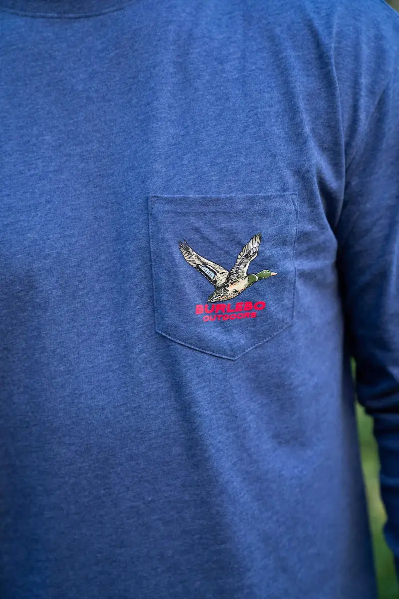 Burlebo Outdoors Duck Hunting Long Sleeve T-Shirt for Men - Camo Performance Shirt for Waterfowl Hunting & Outdoor Adventures