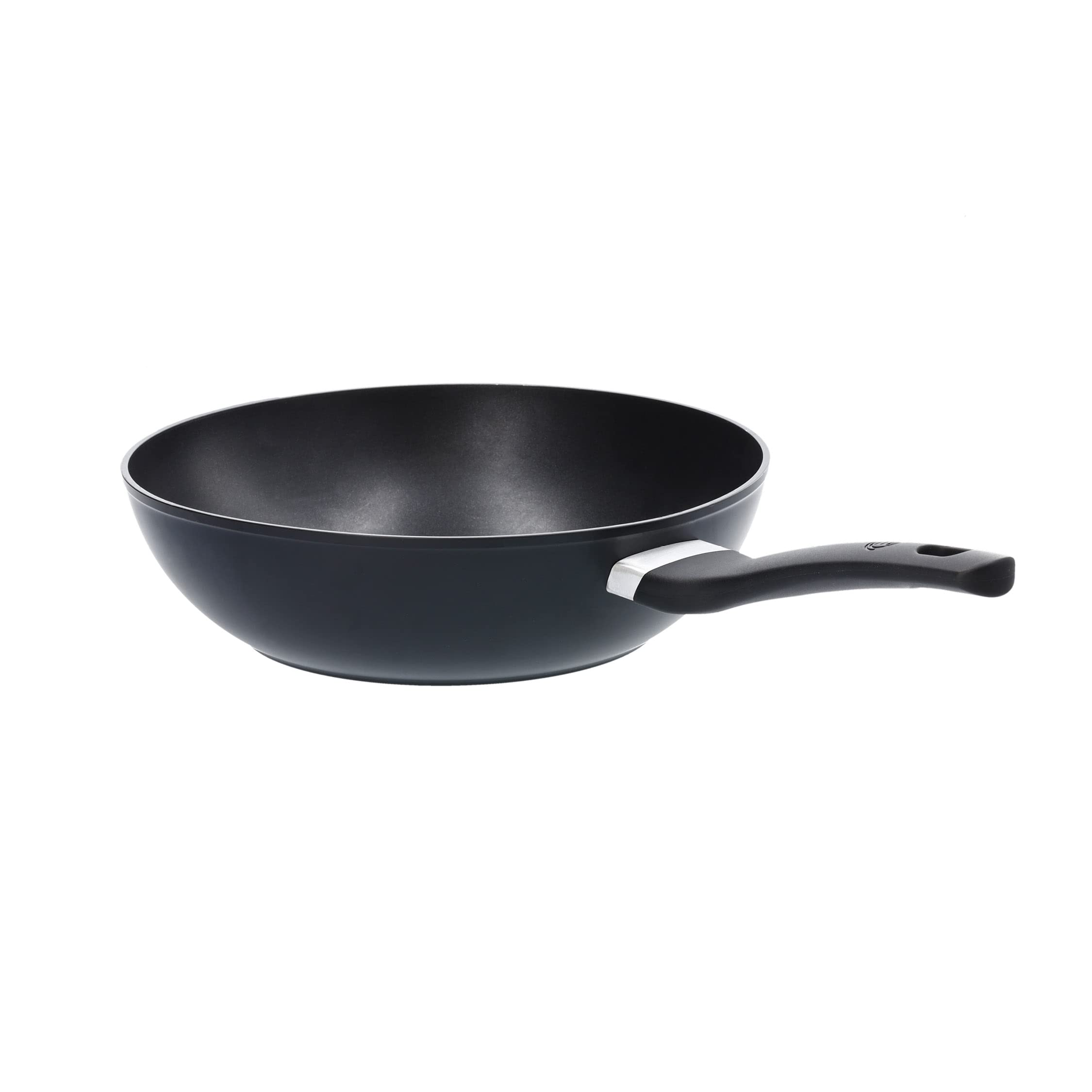 Nonstick MasterChef 28cm Wok Pan - Aluminum Stir Fry Pan for Induction & All Stovetops - Chinese Wok with Scratch-Resistant Coating, Dishwasher Safe - Perfect for Stir-Frying, Sautéing & Asian Cooking